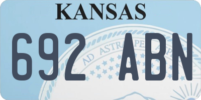 KS license plate 692ABN