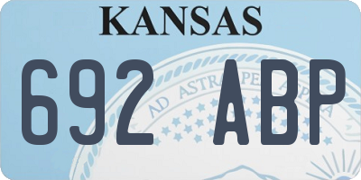 KS license plate 692ABP