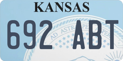 KS license plate 692ABT