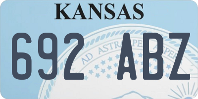 KS license plate 692ABZ