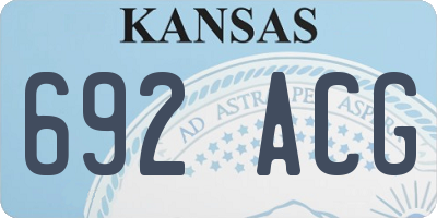 KS license plate 692ACG