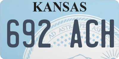 KS license plate 692ACH