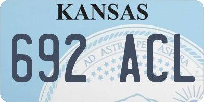 KS license plate 692ACL