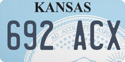 KS license plate 692ACX