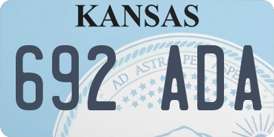 KS license plate 692ADA