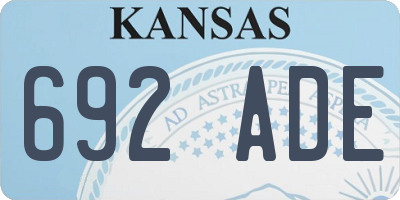 KS license plate 692ADE