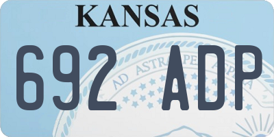 KS license plate 692ADP