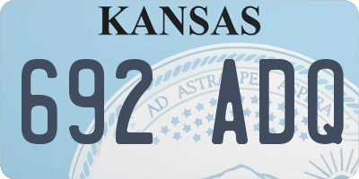 KS license plate 692ADQ