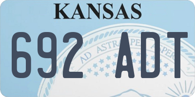 KS license plate 692ADT