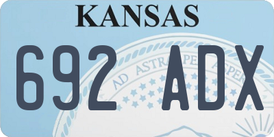 KS license plate 692ADX