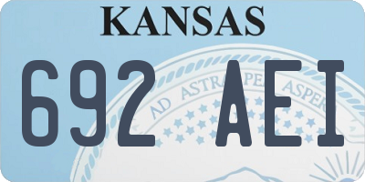 KS license plate 692AEI