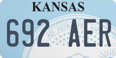 KS license plate 692AER