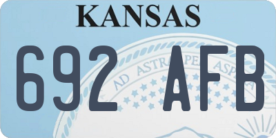 KS license plate 692AFB