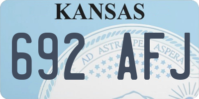 KS license plate 692AFJ