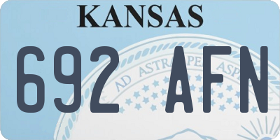 KS license plate 692AFN