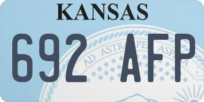 KS license plate 692AFP