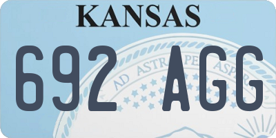 KS license plate 692AGG