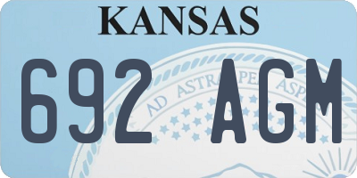 KS license plate 692AGM