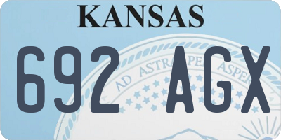 KS license plate 692AGX