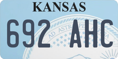 KS license plate 692AHC