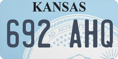 KS license plate 692AHQ