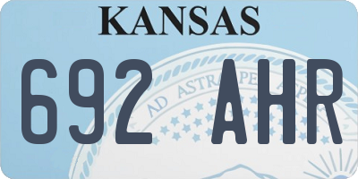 KS license plate 692AHR