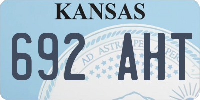 KS license plate 692AHT