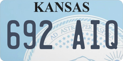 KS license plate 692AIQ
