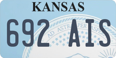 KS license plate 692AIS