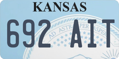 KS license plate 692AIT