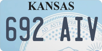 KS license plate 692AIV