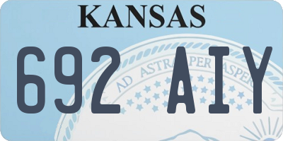 KS license plate 692AIY