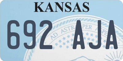 KS license plate 692AJA