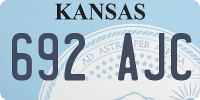KS license plate 692AJC