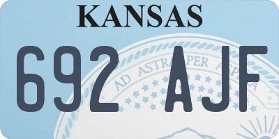KS license plate 692AJF
