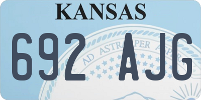 KS license plate 692AJG