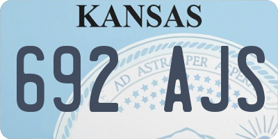 KS license plate 692AJS