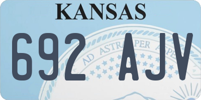 KS license plate 692AJV