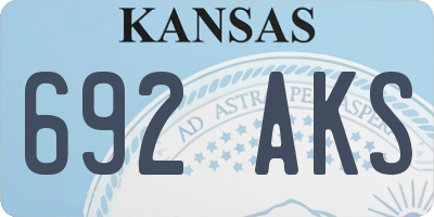 KS license plate 692AKS