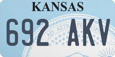 KS license plate 692AKV