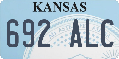 KS license plate 692ALC