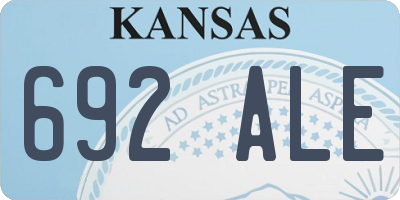 KS license plate 692ALE