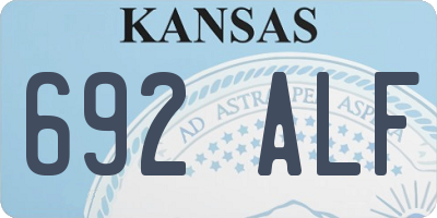 KS license plate 692ALF