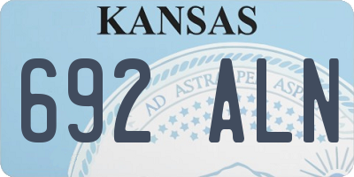 KS license plate 692ALN