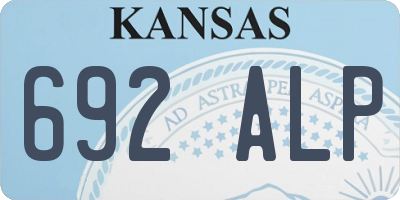 KS license plate 692ALP