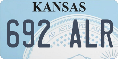 KS license plate 692ALR