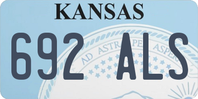 KS license plate 692ALS