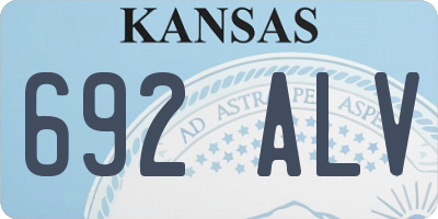 KS license plate 692ALV