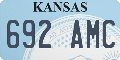 KS license plate 692AMC
