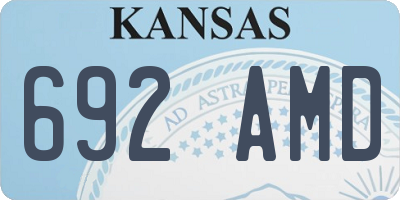 KS license plate 692AMD